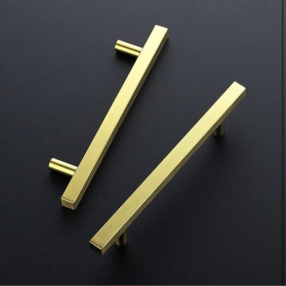 Ravinte Brushed Gold Cabinet Pulls Cabinet Hardware 10 Pack NIB - Picture 2 of 6